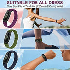 4 Pack Bands Compatible with Fitbit Inspire 3/Inspire 2/Inspire/Inspire HR/Ace 3/Ace 2 Band, Elastic Adjustable Nylon Loop Straps Replacement Sport Stretchy Wristband for Women Men