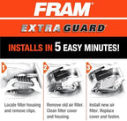 FRAM Extra Guard CA10242 Replacement Engine Air Filter for Select Ford, Lincoln, Mazda, and Mercury Models, Provides Up to 12 Months or 12,000 Miles Filter Protection
