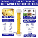 Fly Stick Sticky Fly Traps for Indoors and Outdoor 4pk. Non-Toxic Bait Free. Trap All Flies. Sticky Fly Traps for Indoors Outdoor Fly Catchers for Inside Home Bug Sticky Traps for Bugs Fly Sticky Trap