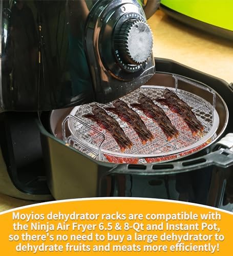 Dehydrator Rack Stainless Steel Stand Ninja Foodi Air Fryer Accessories. Dehydrator Rack for Ninja Foodi 6.5 & 8 Qt and Ninja Pressure Cooker, Compatible with Instant Pot Duo Crisp 8 Qt