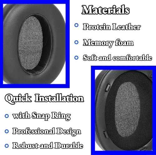 WH-XB910 Headset-YunYiYi Ear Pads Replacement Ear Cushions Compatible with Sony WH-XB910N XB910N Headset Earpads Headband Cover Parts (WH-XB910N)