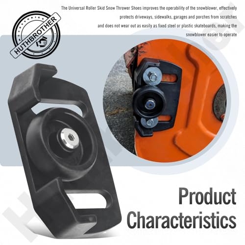 Universal Roller Skid Snow Thrower Shoes | 490-241-0038 Snow Blower Skid Shoes W/Hardware, for Craftsman, MTD, Cub C-adet, Fits Most 2-Stage and 3-Stage Snow Thrower Snowblowers