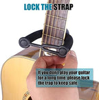 GLEAM Guitar Stand - Adjustable Fit Electric, Classical Guitars and Bass, Accessories, Folding Type Black (CG-4)