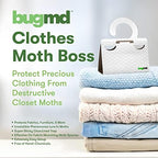 BugMD Clothes Moth Boss Traps (6 Count, White) - Sticky Glue Bug Repellent Pheromone Attractor for Closets Wardrobes Cabinet Drawers, Moth Balls for Closet, Moth Traps with No Harsh Chemicals