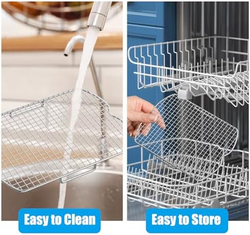Dehydrator Rack for Ninja Foodi AG300 Grill, 3 Stackable Layers Dehydrator Rack Stand for Ninja Foodi AG300 Accessories, Rectangle Air Fryer Accessories for Ninja AG300 AG301 Foodi Grills