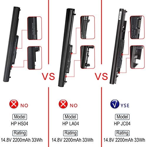TREE.NB JC04 919700-850 Laptop Battery for HP Spare 919681-221 JC03 Replacement Hp Battery 15-BS289wm 15-BS015DX 15-BS113DX 15-BS115DX 15-BS060WM 15-BS070WM-High Performance [2200mAh/14.8v]