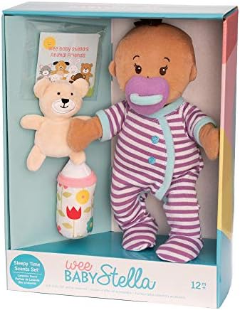 Manhattan Toy Wee Baby Stella Beige Sleepy Times Scent 12" Soft Baby Doll Set