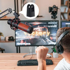 SUNMON Microphone Mount Adapter for HyperX QuadCast, Replacement for HyperX QuadCast Mount Adapter, Mic Stand Adapter for 3/8 "HyperX QuadCast Boom Arm