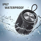 MIATONE QBOX - 16W Bluetooth Speaker IP67 Waterproof Speaker with Deep Bass, Portable Speaker for Beach Camping Accessories, Gifts for Men Fathers Women Mothers Him Her - Black