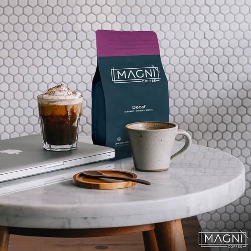 Magni Coffee - Ground - Decaf - Low Acid - Single Origin USDA Organic Non-GMO Beans Third Party Tested For Mycotoxins & Pesticides - Fair Trade -12 Oz