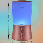 BlueHills Large 2000 ML XL Essential Oil Diffuser Aroma Humidifier 2 Liter Capacity for Big Living Room Home Baby Long Run XL Huge Coverage Area High Mist Timer Dark Wood Grain 2L S3
