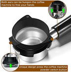 2023 New Upgraded 54mm Espresso Dosing Funnel | Hands-Free Dosing Funnel Espresso Machine Accessories | 54mm Funnel Replacement Fit for Breville Machine 870/879/880/875 (Black)