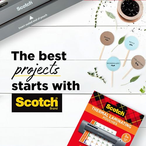 Scotch Thermal Laminating Pouches,200 Pack Laminating Sheets,3 Mil,8.9 x 11.4 Inches, Education Supplies & Craft Supplies, For Use With Thermal Laminators, Letter Size Sheets