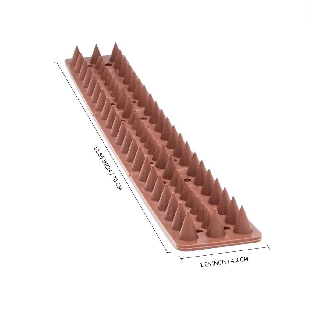 20 Pack 20 Ft Bird Spikes Defender Cats Scare Spikes, Critters Deterrent & Control Anti-Climbing Protect Fence Walls, Railing, Walls and Roof