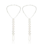 Pearl Barefoot Foot Jewelry Anklet for Sandals& Beach Wedding(1 Pair)