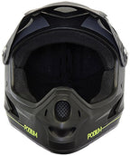 DEMON United Podium Fullface Bike Helmet- 13 Vents- Lightweight- Breathable (Black/Grey, Medium)