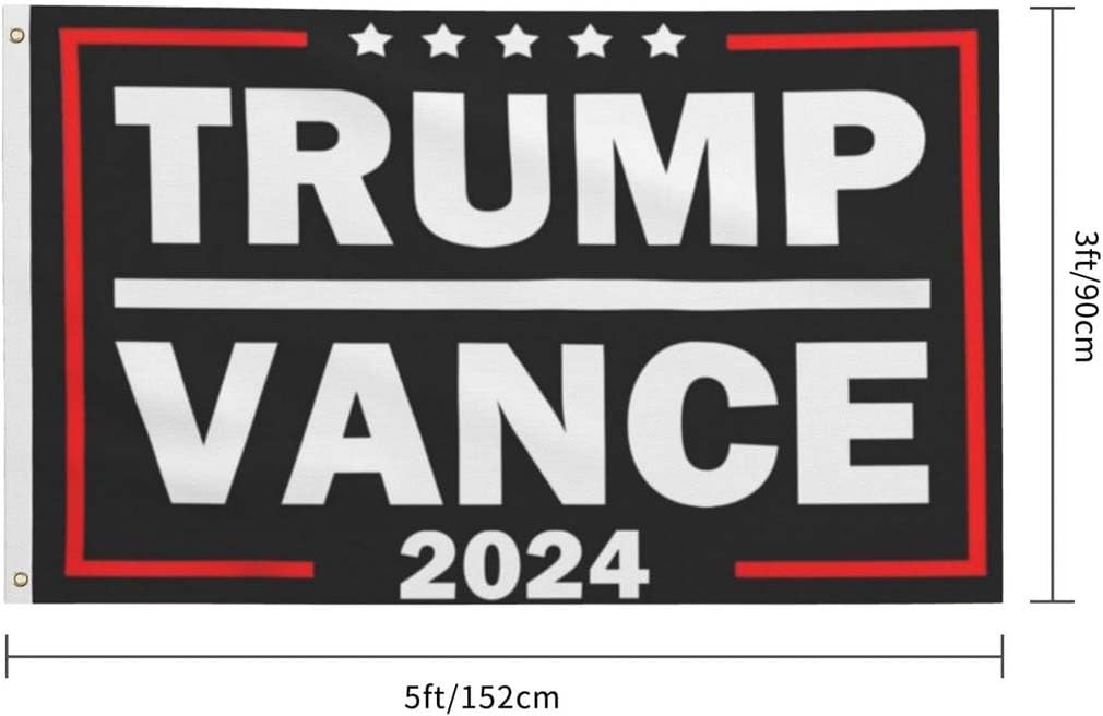 Trump Vance 2024 Flag 3x5 Double Stitched and 2 Brass Grommets Banner for Outdoor Indoor Yard Room Wall Decor Tapestry Hanging Banner