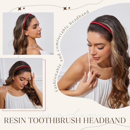 STHUAHE4PC Multicolor Protection Resin Teeth Comb Hair Hoop Hairband Headband Hair Accessories by Beauty hair (4-color)