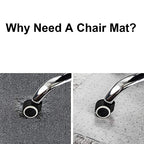 Azadx Carpet Floor Chair Mat for Low, Standard and No Pile Carpeted Floors - Plastic Desk Chair Mat for Easy Rolling - Durable Carpet Protector (30 x 48'' Rectangle)