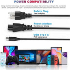 45W USB-C Chromebook Charger for Lenovo Chromebook Charger:for Lenovo 500e 300e 100e 2nd Gen C330 C340 S330 S340 Flex 3 Chromebook Charger,Replacement Type C Laptop Charger Adapter Power Supply Cord.