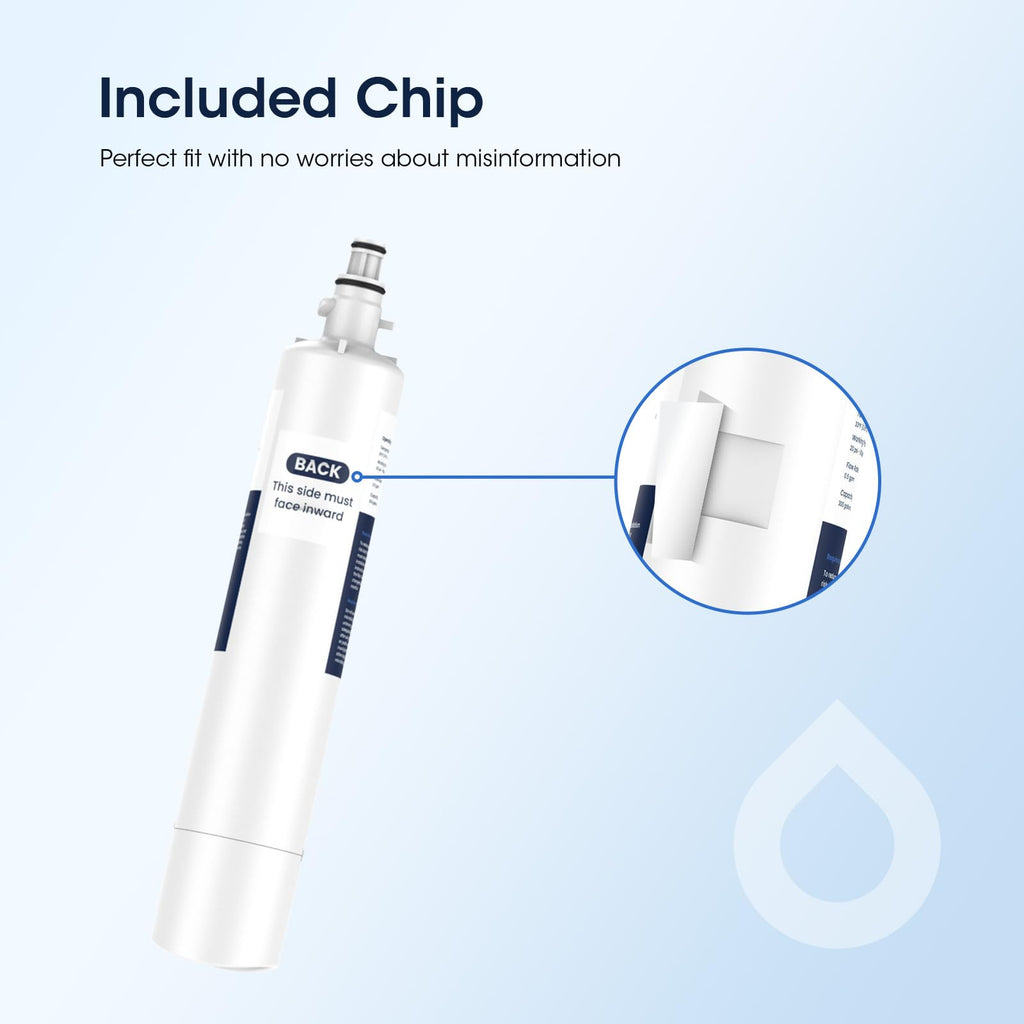 GLACIER FRESH RPWFE (with CHIP) Refrigerator Water Filter, Replacement for GE® RPWFE, RPWF, WSG-4, WF277, GFE28GMKES, PFE28KBLTS, GFD28GSLSS, PWE23KSKSS, GYE22HMKES, DFE28JSKSS, 3 Pack