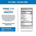 Suzie's Organic Brown Rice Cake Thins|6 Pack|Unsalted Sodium Free|USDA Organic, NON-GMO, Fat-Free, Sugar-Free, Gluten-Free|Low-Calorie Snack-17 Calories Per Slice|Bread & Cracker Replacement