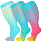 Plus Size Compression Socks for Women Men Wide Calf 15-20 mmHg Extra Large for Circulation Support Recovery