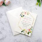 PONATIA 50 PCS/Pack A7 Envelopes, 5.25 x 7.5'' Shiny Ivory Envelopes, Perfect 5x7 Envelopes for Wedding Invitation Cards, Christmas Gift Cards Envelopes, Acrylic Invitations, Photos