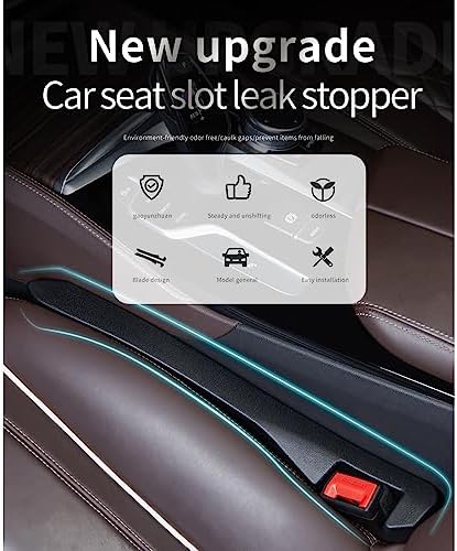 2PCS Car Seat Gap Filler - Car Seat Gap Filler Organizer for Holding Phone,Key,Purse - Universal Car Gap Filler Fits Car Truck SUV Car Interior Accessories (Black/2PCS)…