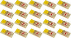 Wooden Snap Mouse Trap Spring Action with Expanded Cheese Shaped Trigger 20 Pack