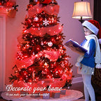 JMEXSUSS Red Halloween Decor String Lights Outdoor Indoor, 66ft 200 LED Red Christmas Lights Clear Wire, 8 Modes Red Halloween Twinkle Fairy Lights Plug in for Halloween Tree Room Party Decorations