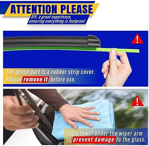 3 wipers Replacement for 2014-2021 Jeep Cherokee, Windshield Wiper Blades Original Equipment Replacement - 26"/18"/14" (Set of 3) U/J HOOK