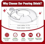 Pouring Shield for KitchenAid 6-7 Qt Bowl Lift Mixer,Fit for Stainless Steel Bowls (Only),Food Grade Pouring Shield Mixers Bowl Cover Splash Guard for Kitchen aid Accessories and Attachments,Upgraded