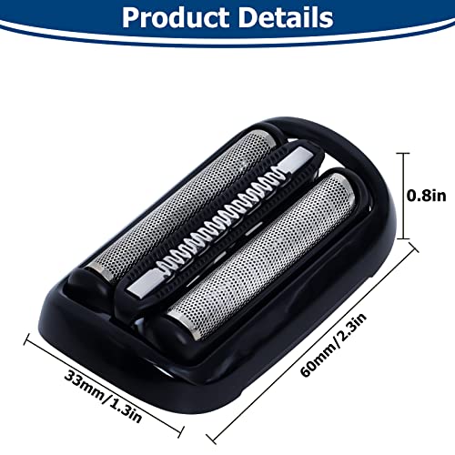 53B Shaver Head Replacement for Braun 5 Series 6 Series Shavers, Electric Shaver Head Replacement Foil and Cutter for 5020s, 5018s, 5050cs, 6020s, 50-R1000s 50-B1300s 50-B7000cc