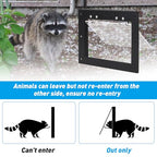 Raccoon One Way Eviction Door - Safe Eviction Raccoon Trap - Ideal for Attics, Under Decks, and Chimneys - DIY Installation - Humane Solution to Raccoon Intrusions