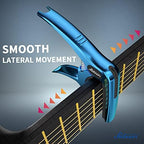 Exclusive Gradient 'Blue-Plated' Heavy-Duty Guitar Capo for Acoustic/Electric Guitar with 4 Picks, Guitar Clip/Guitar Clamp/Guitar Accessories for Classical Guitar, Ukulele, Mandolin and Banjo
