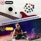 Light Up Guitar Pick Holder, Wooden Guitar Pick Holder for Picks Storage and Display, Music Gift for Men Guitar Music Lovers Players Guitarist, Guitar Accessories