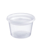 GUSTO [48 Sets 16 oz. Plastic Deli Disposable Food Storage Containers With Airtight Lids (Formerly Comfy Package)