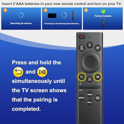 Voice for Samsung-Smart-TV-Remote-Control-Replacement, BN59-01385A Universal Remote Compatible for Samsung with Voice Function Frame Serif Crystal Solar UHD Neo QLED OLED 4K 8K TVs