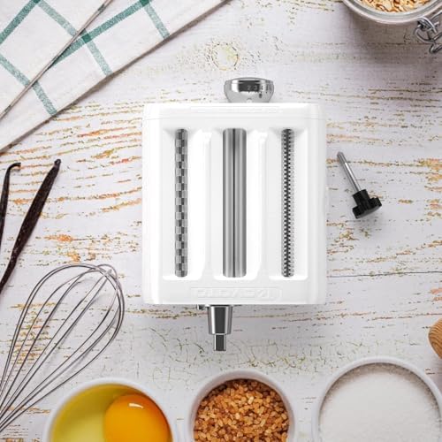 Pasta Maker Attachment for KitchenAid Stand Mixers 3 in 1 Pasta Machine Includes Pasta Sheet Roller, Spaghetti & Fettuccine Cutters, with Cleaning Brush - Premium Accessories for Homemade Pasta