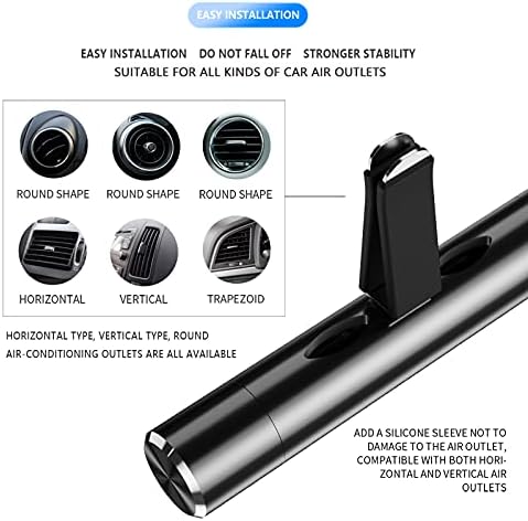 Car Air Fresheners Scents Diffuser Vent Clips Perfume Essential Oil sticks Fro Women Men Automotive Fragrance Decoration Accessories(Black)