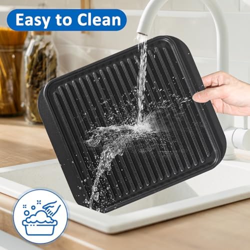 Cast Iron Griddle Plate Accessories for Cuisinart TOA-60 TOA-65 Toaster Air Fryer Convection Oven Reversible Grill Pan Replacement Part