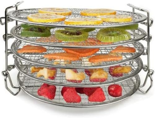Dehydrator Rack Stainless Steel Stand Accessories Compatible with Instant Pot Air Fryer Crisp Lid 6 Quart Air Fryer Rack Stainless Steel Fit all 4.2QT - 5.8QT air fryer,Oven,Pressure Cooker