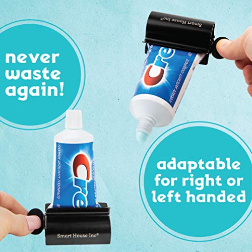 Toothpaste Squeezer Tube Roller Stainless Steel Tube Squeezer Rollers, Saves Toothpaste, Creams, Puts an end to Waste - Simple and Practical [Black]