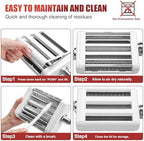 Pasta Maker Attachment 3 in 1 Set for All KitchenAid Stand Mixers Included Pasta Sheet Roller, Spaghetti Cutter, Fettuccine Cutter Maker Accessories and Cleaning Brush