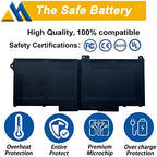 RJ40G 4-Cell 63Wh Laptop Battery Replacement for Dell Latitude 15 5520 Latitude 14 5420 Precision 15 3560 Series M033W 01K2CF 075X16 WY9DX P137G P137G001 P104F P104F001 0WK3F1 0M3KCN 15.2V 3941mAh
