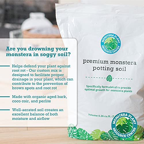 Premium Monstera Potting Soil - Quick Drain Potting Soil for Monstera Deliciosa/Swiss Cheese Plant
