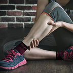TechWare Pro Ankle Brace Compression Sleeve - Relieves Achilles Tendonitis, Joint Pain. Plantar Fasciitis Foot Sock with Arch Support Reduces Swelling & Heel Spur Pain. (Black/Pink, L/XL)