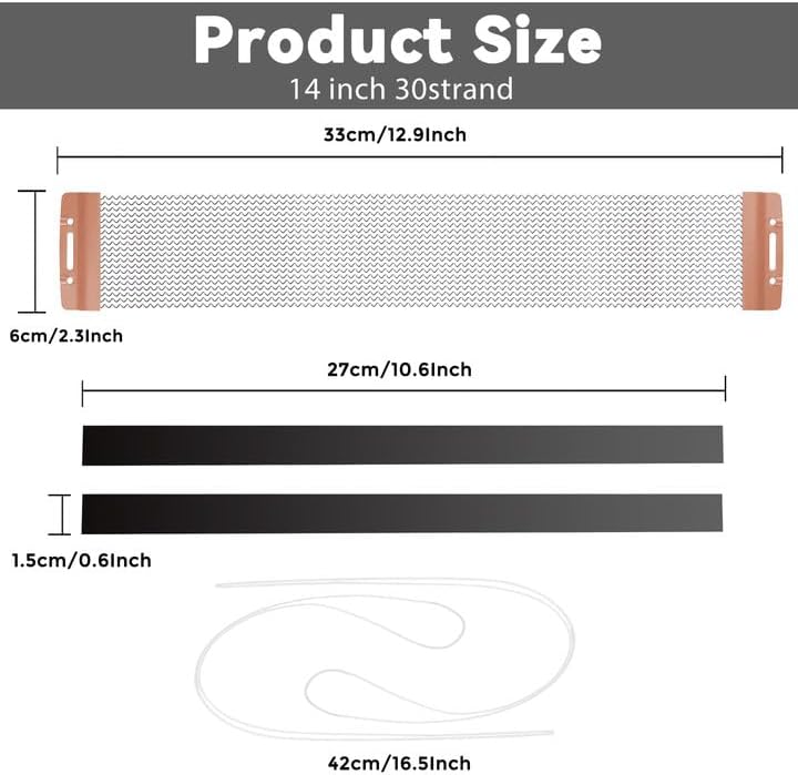 EASTROCK Snare Drum Wires Snare Wire Drum Wire-20 Strand 14 Inch, Snare Drum Accessories with Snare Wire Straps (red copper 20 Strand)