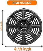 Air fryer Accessories for Ninja AF101 AF161 AF150 Air Fryer, 8.2'' Round Food Grade Air Fryer Grill Pan Grill Plate Crisper Plate Replacement Parts Tray Rack Compatible Ninja Foodie Pressure Cooker